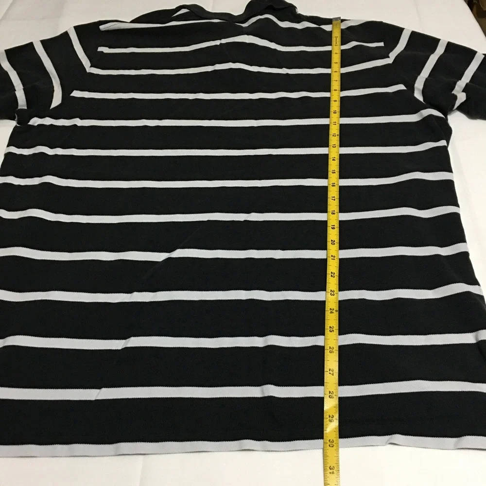 Polo Ralph Lauren Polo Shirt Mens 2XL Black Striped Preppy